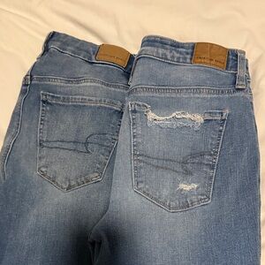 American Eagle Outfitters Women's Distressed Blue Boyfriend Jeans